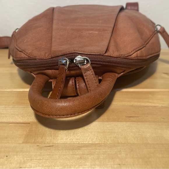 Osgoode Marley Leather Teardrop Multi Zip Backpack - Picture 7 of 11